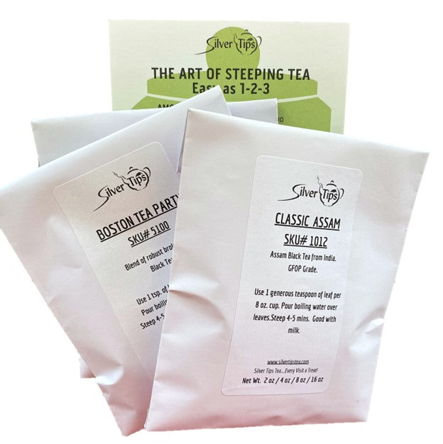 A PACK OF 3 BLACK TEA SAMPLES