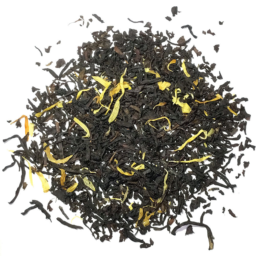 Organic black tea with natural mango flavoring